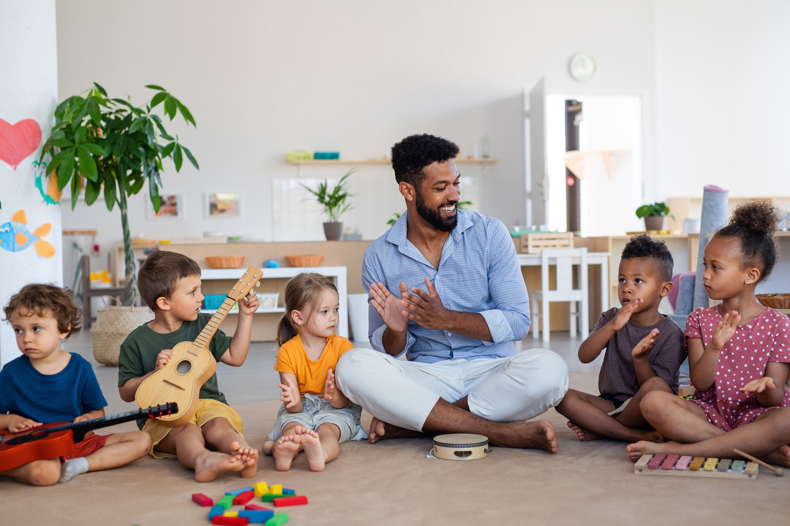 Music time at Daycare Center